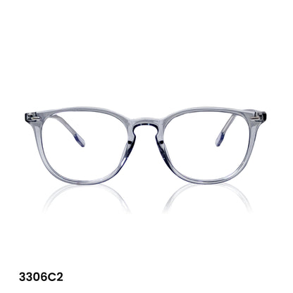 Powered Prescription Glasses – Premium Transparent Grey Acetate Square Frame for Men & Women