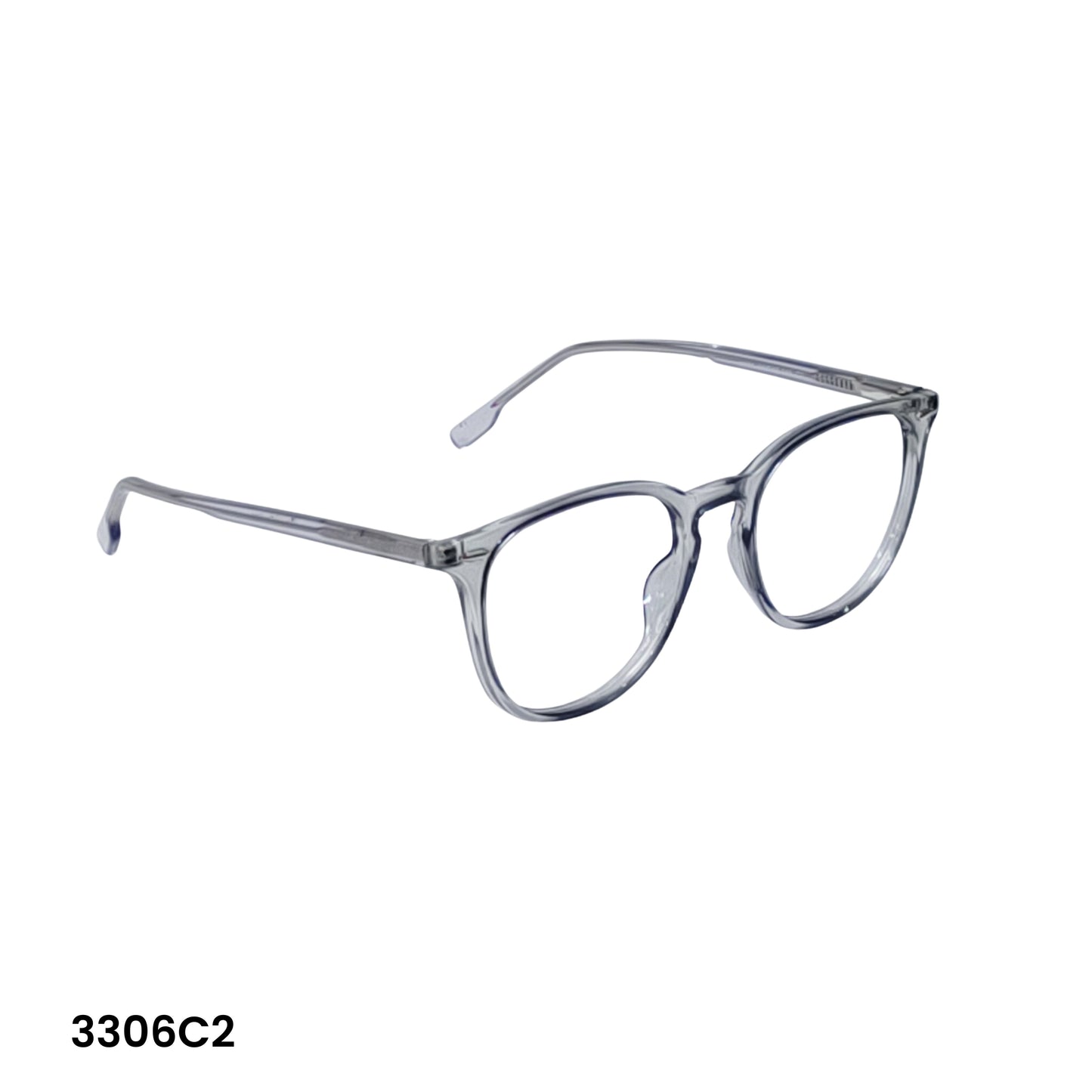 Powered Prescription Glasses – Premium Transparent Grey Acetate Square Frame for Men & Women