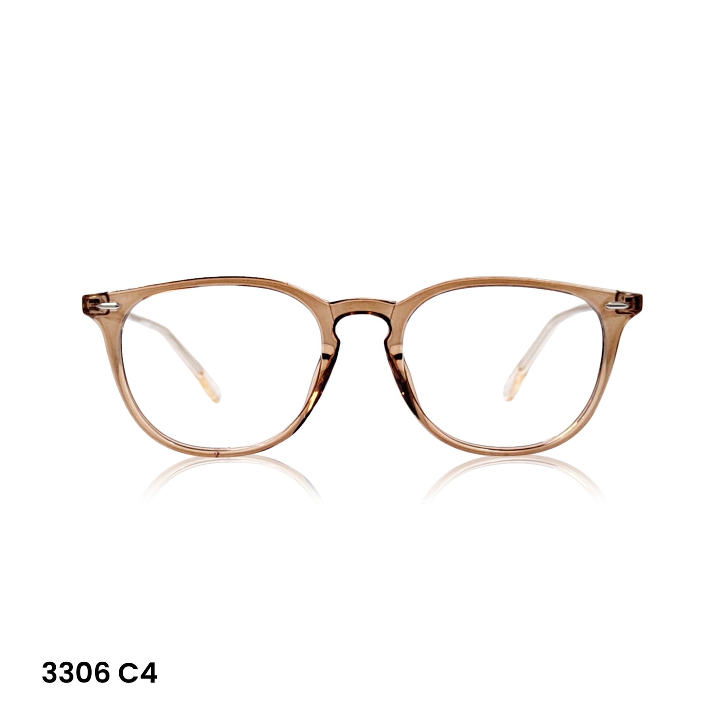 Prescription Powered Glasses – Lightweight Grey Transparent Square Frame for Men & Women