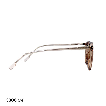 3306 C4/ UNISEX Premium brown frame paired with digital progressive lenses featuring a wide corridor for smooth, comfortable vision at all distances.